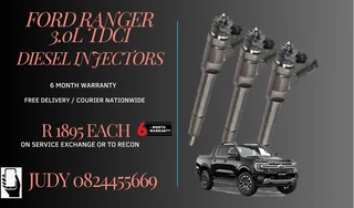 Ford Ranger 3.0L TDCI Diesel Injectors for sale on service exchange or to recon