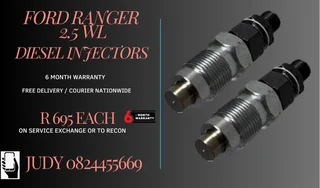 Ford Ranger 2.5 WL Diesel Injectors for sale on service exchange or to recon