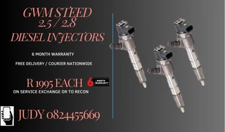 GWM Steed 2.5 / 2.8 Diesel Injectors for sale on service exchange or to recon