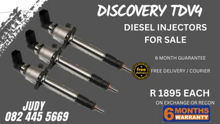 Discovery TDV4 Diesel Injectors for sale on service exchange or to recon