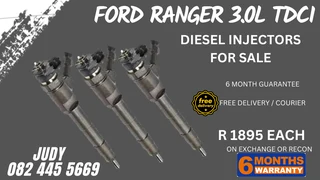 Ford Ranger 3.0L Diesel Injectors for sale on service exchange or to recon