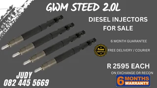 GWM Steed 2.0L Diesel Injectors for sale on service exchange or to recon