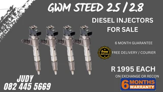 GWM Steed 2.5 / 2.8 Diesel Injectors for sale on service exchange or to recon