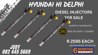 Hyundai H1 Delphi Diesel Injectors for sale on service exchange or to recon