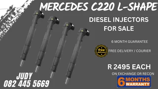 Mercedes L-Shape Diesel Injectors for sale on service exchange or to recon