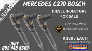 Mercedes C270 Bosch Diesel Injectors for sale on service exchange or to recon
