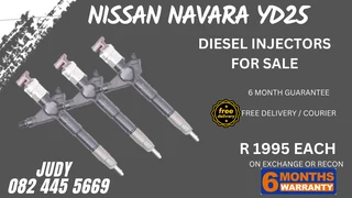 Nissan Navara YD25 Diesel Injectors for sale on service exchange or to recon