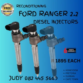 Ford Ranger 2.2 Diesel Injectors for sale on service exchange or to recon