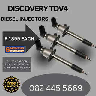 Discoivery TDV4 Diesel Injectors for sale on service exchange or to recon