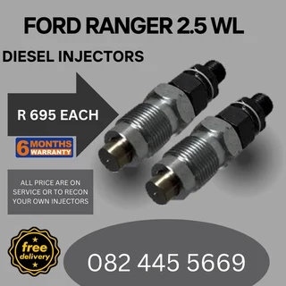 Ford Ranger 2.5 WL Diesel Injectors for sale on service exchange or to recon