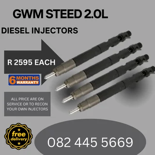 GWM Steed 2.0L Diesel Injectors for sale on service exchange or to recon