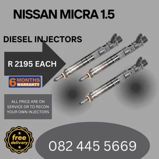 Nissan Micra 1.5 Diesel Injectors for sale on service exchange or to recon