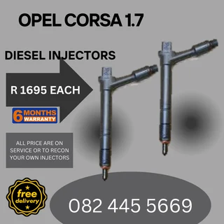Opel Corsa 1.7 Diesel Injectors for sale on service exchange or to recon