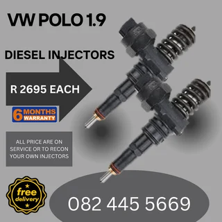 VW Polo 1.9 Diesel Injectors for sale on service exchange or to recon