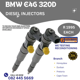 BMW E46 320D Diesel Injectors for sale on service exchange or to recon