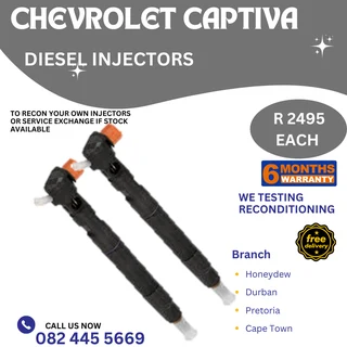 Chevrolet Captiva Diesel Injectors for sale on service exchange or to recon