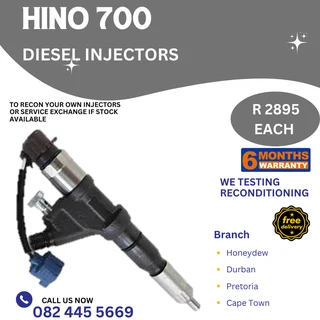 Hino 700 Diesel Injectors for sale on service exchange or to recon