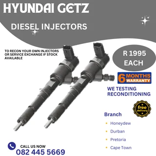 Hyundai Getz Diesel Injectors for sale on service exchange or to recon