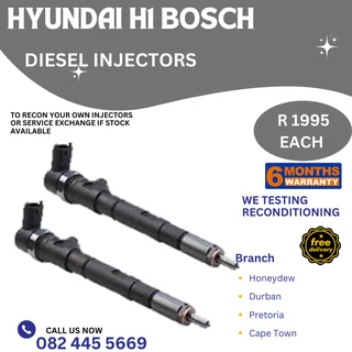 Hyundai H1 Bosch Diesel Injectors for sale on service exchange or to recon