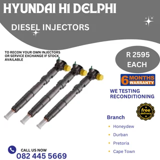 Hyundai H1 Delphi Diesel Injectors for sale on service exchange or to recon
