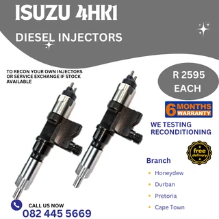 Isuzu 4HK1 Diesel Injectors for sale on service exchange or to recon