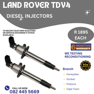 Land Rover TDV4 Diesel Injectors for sale on service exchange or to recon