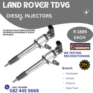 Land Rover TDV6 Diesel Injectors for sale on service exchange or to recon