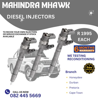 Mahindra Mhawk Diesel Injectors for sale on service exchange or to recon