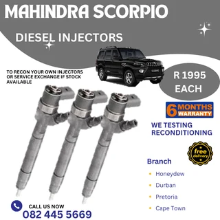 Mahindra Scorpio Diesel Injectors for sale on service exchange or to recon