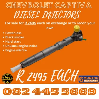 Chevrolet Captiva Diesel Injectors for sale on service exchange or to recon