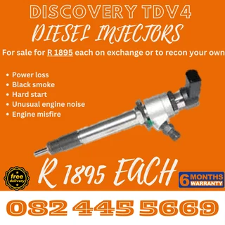 Discovery TDV4 Diesel Injectors for sale on service exchange or to recon