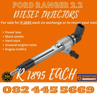 Ford Ranger 2.2 Diesel Injectors for sale on service exchange or to recon