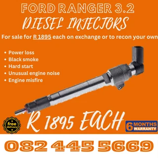 Ford Ranger 3.2 Diesel Injectors for sale on service exchange or to recon