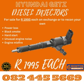 Hyundai Getz Diesel Injectors for sale on service exchange or to recon