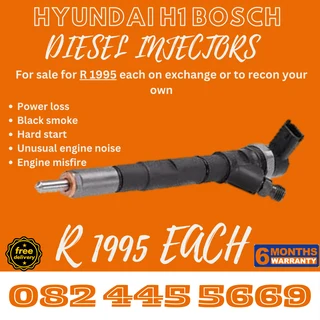 Hyundai H1 Bosch Diesel Injectors for sale on service exchange or to recon