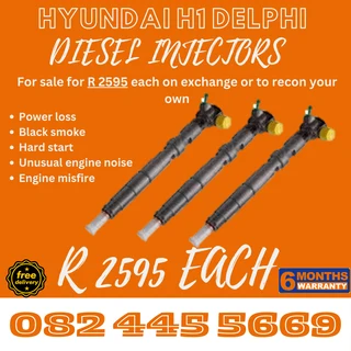 Hyundai H1 Delphi Diesel Injectors for sale on service exchange or to recon