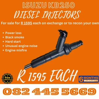 Isuzu KB250 Diesel Injectors for sale on service exchange or to recon