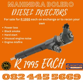 Mahindra Bolero Diesel Injectors for sale on service exchange or to recon