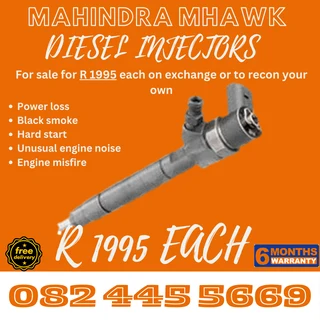 Mahindra Mhawk Diesel Injectors for sale on service exchange or to recon