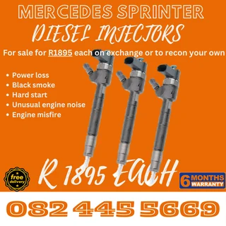 Mercedes Sprinter Diesel Injectors for sale on service exchange or to recon