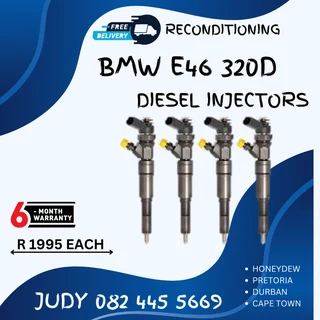 BMW E46 320D Diesel Injectors for sale on service exchange or to recon