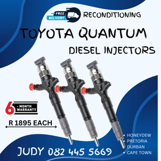 Toyota Quantum Diesel Injectors for sale on service exchange or to recon