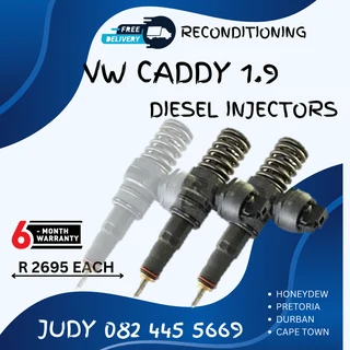 VW Caddy 1.9 Diesel Injectors for sale on service exchange or to recon