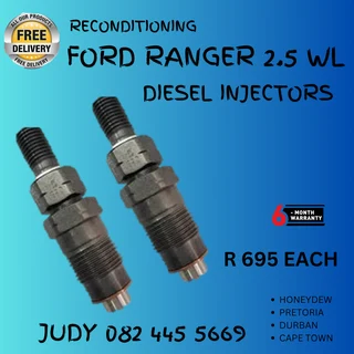 Ford Ranger 2.5 WL Diesel Injectors for sale on service exchange or to recon