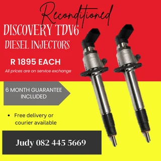 Discovery TDV6 Diesel Injectors for sale on service exchange or to recon