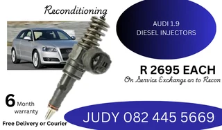 Audi 1.9 Diesel Injectors for sale on service exchange or to recon