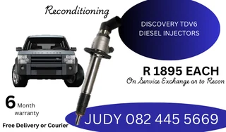 Discovery TDV6 Diesel injectors for sale on service exchange or to recon