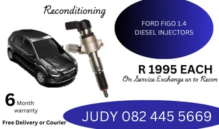 Ford Figo 1.4 Diesel Injectors for sale on service exchange or to recon