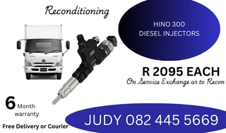 Hino 300 Diesel Injectors for sale on service exchange or to recon