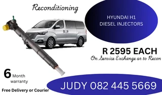 Hyundai H1 Diesel Injectors for sale on service exchange or to recon